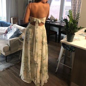 Jenny Yoo Vintage Floral Ivory Sage Multi Kiara Dress